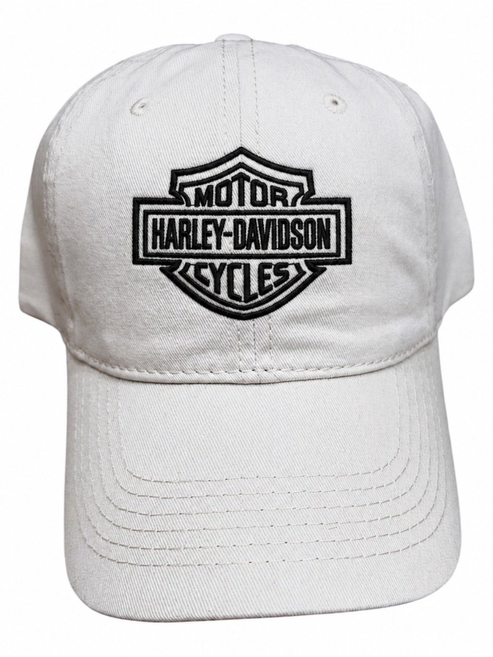 Harley-Davidson cream Cap with Black Shield Logo Harley Davidson hat new hat